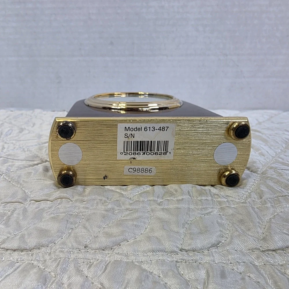 Howard Miller 613-487 Rosewood Arch Table Alarm Clock – Benchmark Quartz – 1990s